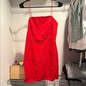 Red Strapless Dress